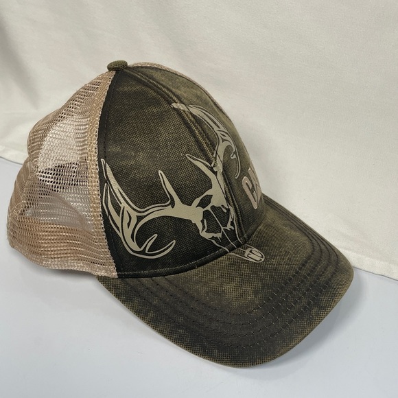 CAT Brown and Tan Trucker Baseball Cap - Picture 4 of 8